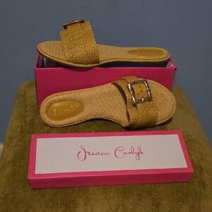 Jessica Carlyle Textured Raffia Woven Women's Sandals